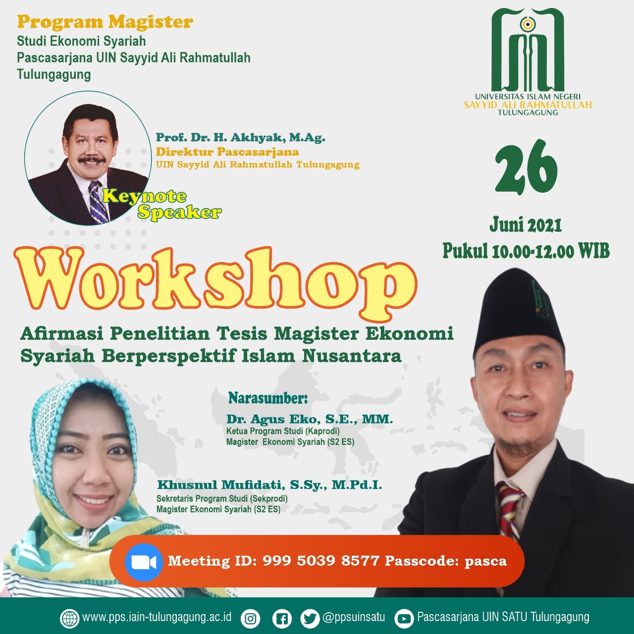 Workshop Afirmasi Penelitian Tesis Megister Ekonomi Syariah Berperspektif Islam Nusantara