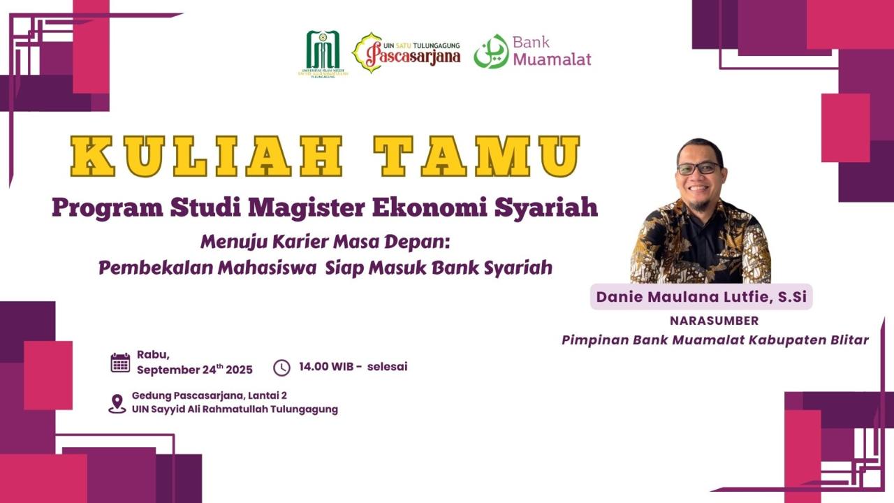 Kuliah Tamu Pascasarjana Prodi Magister Ekonomi Syariah