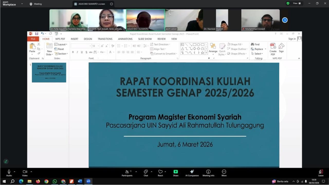 Prodi S2 Ekonomi Syariah menggelar Rapat Awal Perkuliahan Semester Senap 2025