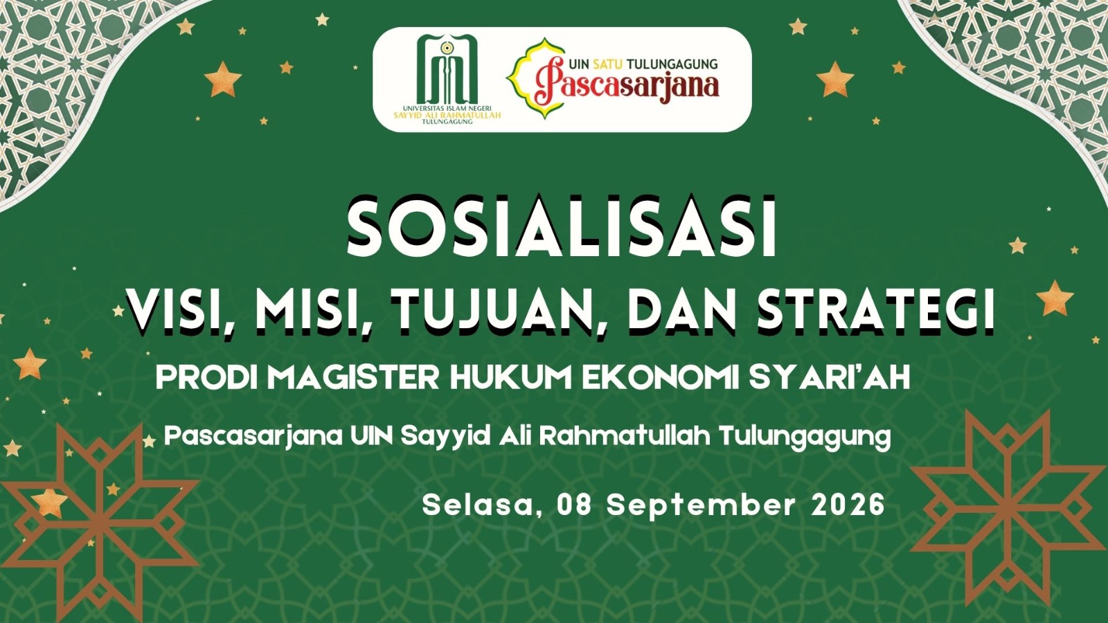 PROGRAM STUDI MAGISTER HUKUM EKONOMI SYARIAH (MUAMALAH) MELAKUKAN SOSIALISASI VISI, MISI, TUJUAN DAN PROFIL KEPADA MAHASISWA BARU 2026